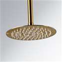 Fontana Polished Gold Finish 10" Round Rain Shower Head Ceiling Mount