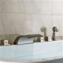 Lenox Brushed Nickel Bathtub Faucet with Hand Held Shower
