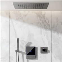 Fontana 3 Function In Gun Gray Finish Smart Temperature Thermostatic Display Shower System