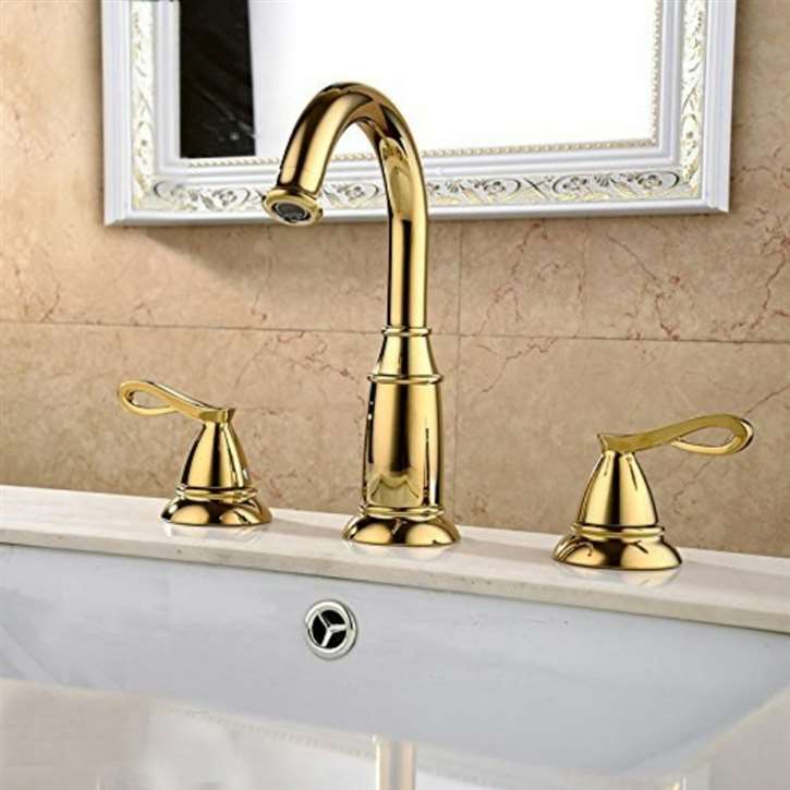 Therma Gold Finish Bathroom Sink Faucet