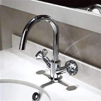 Bravat Deck Mount Dual Handle Bathroom Sink Faucet