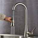 Mora Deck Mount Kitchen Brushed Nickel Finish Sink Faucet with Pull Down Sprayer