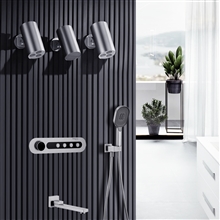 Fontana Stainless Steel Thermostatic Chrome Digital Display Copper Bathroom With Mixer Waterfall Shower System