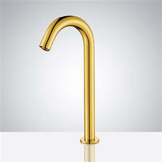 Livorno Stainless Steel Long Commercial Automatic Sensor Faucet Gold Finish