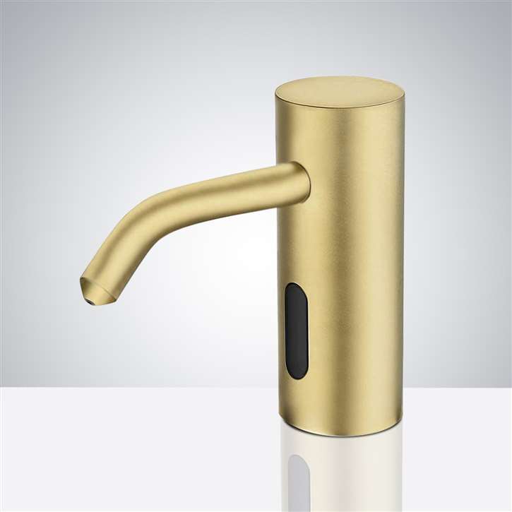 Fontana Trio Peru Commercial Brushed Nickel Brass Deck Mount Automatic Sensor Liquid Soap Dispenser
