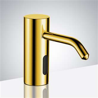 Fontana Trio Commercial Gold Brass Deck Mount Automatic Sensor Liquid Soap Dispenser