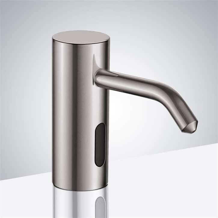 Fontana Peru Commercial Brushed Nickel Brass Deck Mount Automatic Sensor Liquid Soap Dispenser