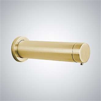 Fontana Cancun Wall Mount Commercial Automatic Soap Dispenser In Brushed Gold