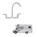 Lyon RV Chrome Dual Handle ABS Material 360 Swivel Travel Faucet