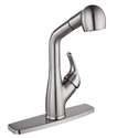 RV Brushed Nickel Single Handle Pull-Out Travel Faucet