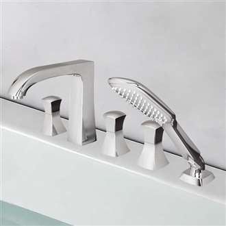 Bravat Classic Look Chrome Bathtub Faucet with Hand Shower