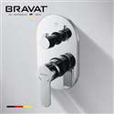 Bravat Luxury Rounded Chrome Wall Mount Shower Mixer