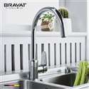 Bravat Stylish Chrome Faucet Single Handle Deck Kitchen Sink Faucet