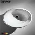 Bravat Amazing White Oval Vessel Sink Under-Mount