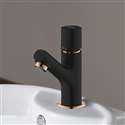 Bravat Rich Black with Gold Combination Deck Mount Faucet