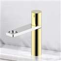 Bravat Modern Royal Gold With Chrome Finish Bathroom Faucet