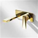 Bravat Beautiful Golden Wall Installation Single Handle Faucet