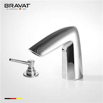 Fontana Commercial Chrome Automatic Sensor Faucet with Manual Soap Dispenser