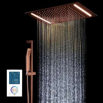 Fontana Showers Smart & Intelligent LED Touch Control Rainfall Shower Head With Hand Shower