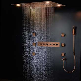 Fontana Shower Smart LED Shower Head 5-Multi Function With Body Jet Spray & Hand-Held Shower