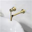 Fontana Milan Single Lever Wall Mount Brushed Gold 8.27" (210MM) Sink Faucet