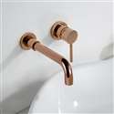 Fontana Milan Single Lever Wall Mount Shiny Rose Gold 8.27" (210MM) Sink Faucet