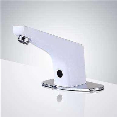 Fontana Sierra Commercial High Quality Atomatic  Touchless Sensor White Sink Faucet