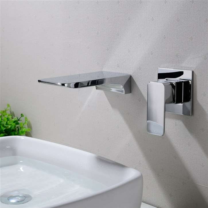 Fontana Napoli Luxury Wall Mount Chrome Finish Sink Faucet