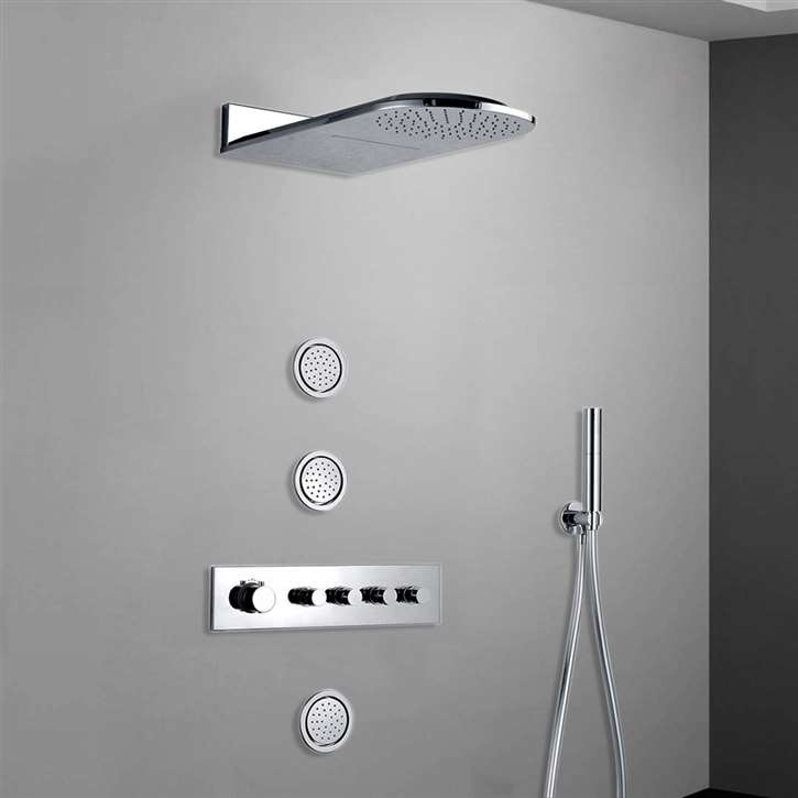 Fontana Luna Thermostatic System with Body Jet Shower Set