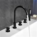 Fontana Verona Bathtub hot and cold mixer Dark Oil Rubbed Bronze 5pcs Sink faucet