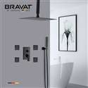 Bravat Showers Hot and Cold Rainfall Bathroom Shower with Massage Jets