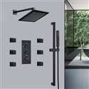 Fontana Greenwich Showers Hot and Cold Rainfall LED Bathroom Shower with Massage Jets