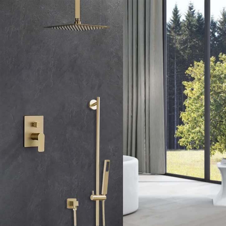 Fontana Marion Ceiling Mount Hot and Cold Mixer Rainfall Shower Set