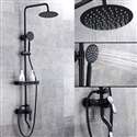 Fontana Milan Thermostatic Matte Black Sprayer Shower Faucet