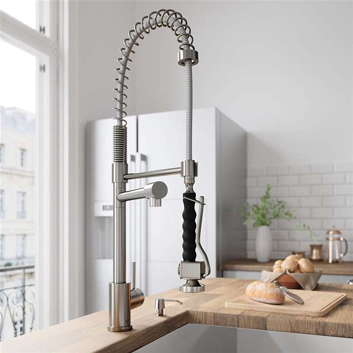 Fontana Verona Single Handle Brushed Nickel kitchen Sink Faucet