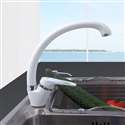 Fontana Milan Single Handle White Cold and Hot Kitchen Faucet