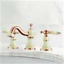 Fontana Milan 8" Rose Gold Bathroom Sink Faucet