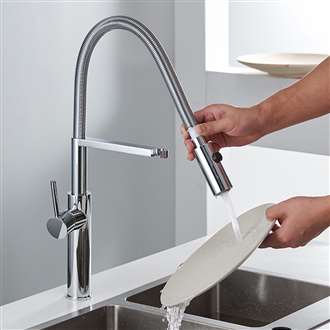 Fontana Sierra Polished Chrome Handheld Sprayer Kitchen Sink Faucet