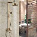 Fontana Milan 8" Antique Brass Rainfall Shower Set C