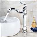 Fontana Milan Single Hole Tall Chrome Bathroom Sink Faucet