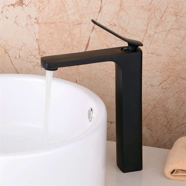 Denver 12" Contemporary Dark Oil Rubbed Bronze Bathroom Sink Faucet