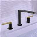 Napoli Black Gold Double Handle Sink Faucet