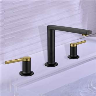 Napoli Black Gold Double Handle Sink Faucet