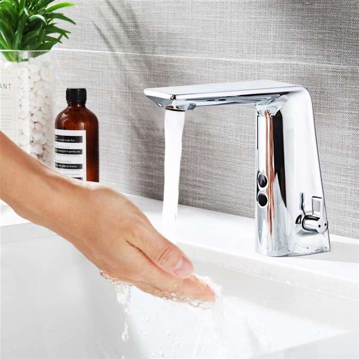 Touchless Motion Activated Sensor Hands Free Bathroom Sink Faucet