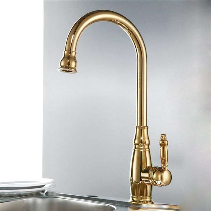 Turrubares Deck Mount Kitchen Sink Faucet