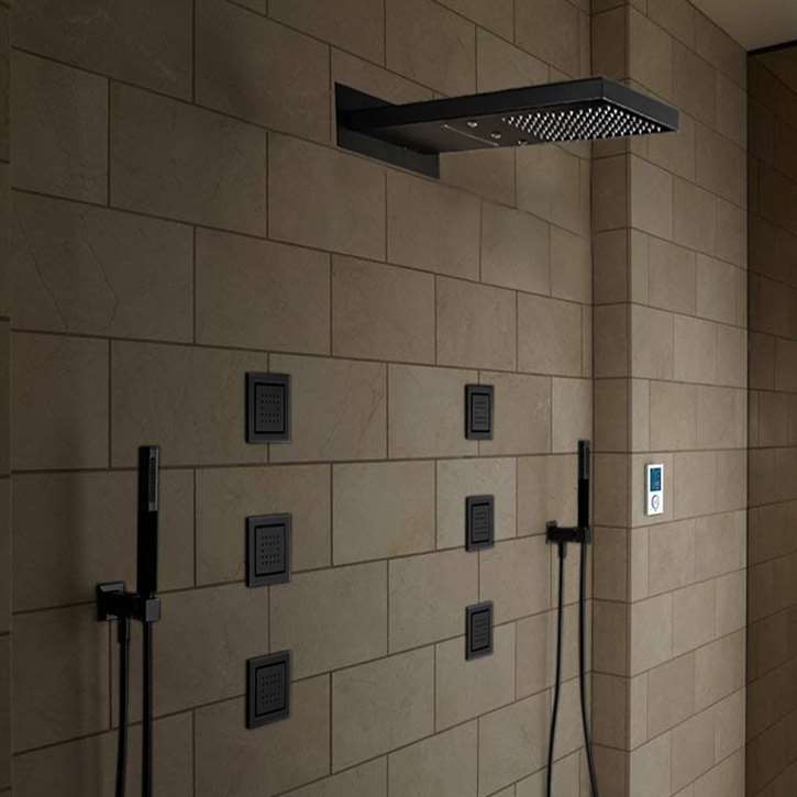 Contemporary Oil Rubbed Bronze Finish Led Shower Head