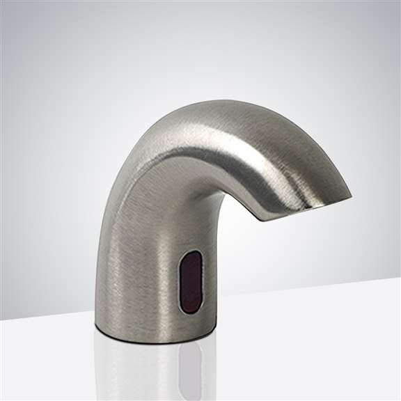 Fontana Lyon Commercial Deck Mount Sensor Faucet In Brushed Nickel Finish Faucet