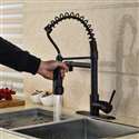 Doubs Deck Mounted Kitchen Sink Faucet with Pull Down Spray