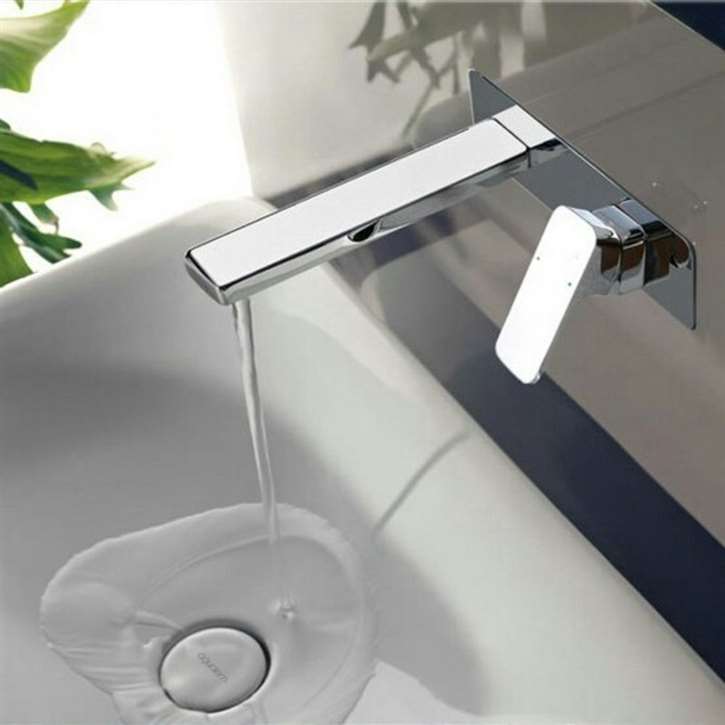 Viola Wall Mount Chrome Finish Bathroom Sink Faucet