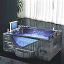 Milan Two Person Combo Massage Acrylic Bathtub with LCD TV